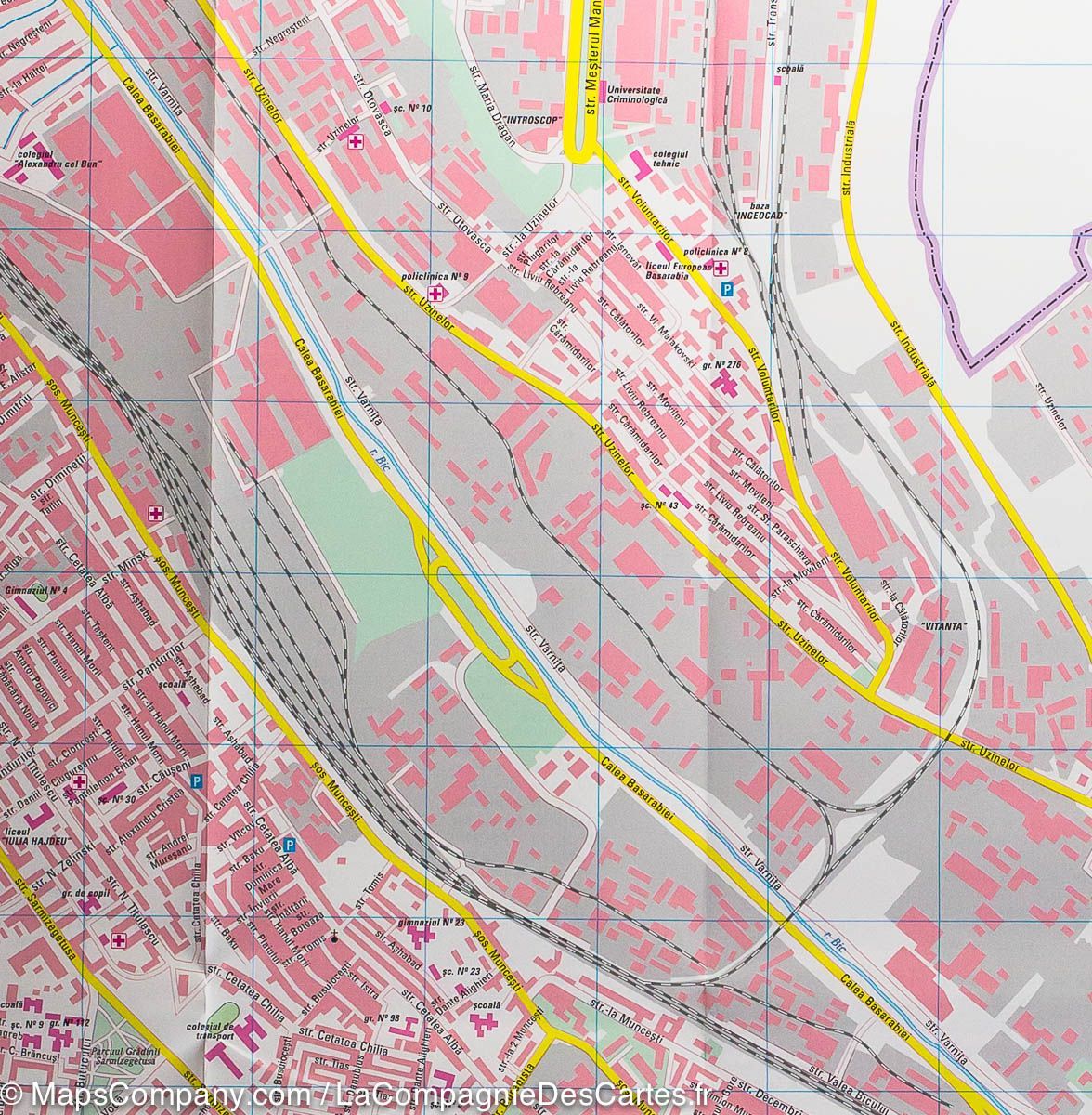 Plan détaillé - Chisinau (Moldavie) | Freytag & Berndt plan de ville Freytag & Berndt