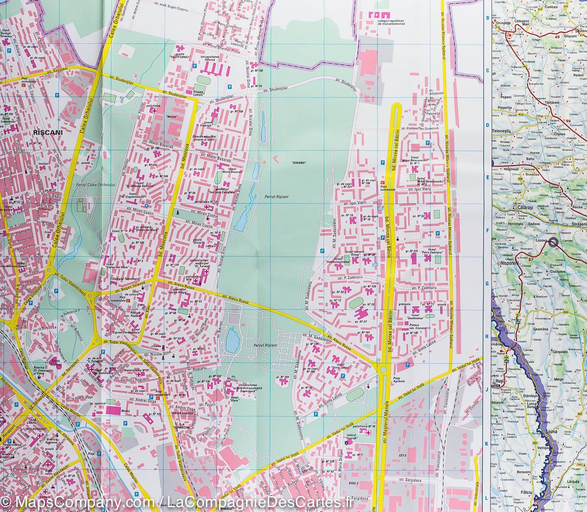 Plan détaillé - Chisinau (Moldavie) | Freytag & Berndt plan de ville Freytag & Berndt