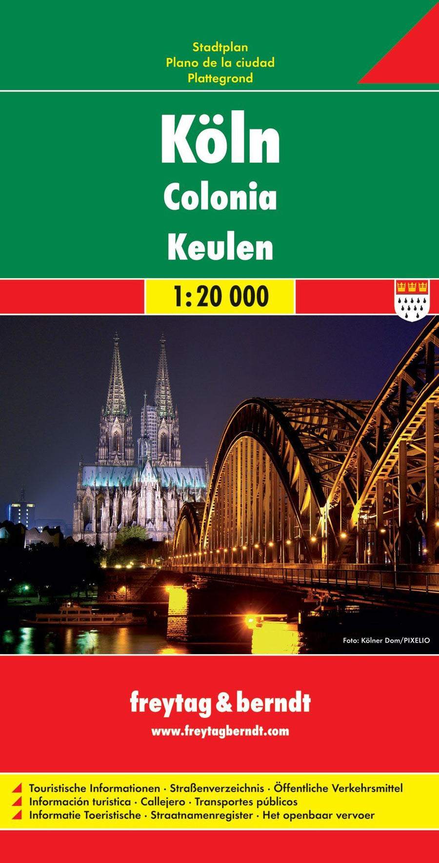 Plan détaillé - Cologne | Freytag & Berndt carte pliée Freytag & Berndt 