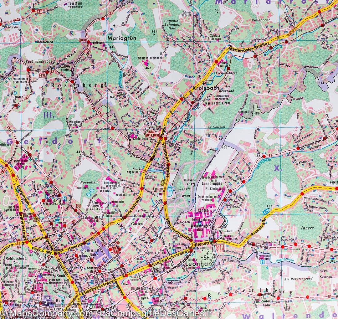 Plan détaillé - Graz (Autriche) | Freytag & Berndt carte pliée Freytag & Berndt 
