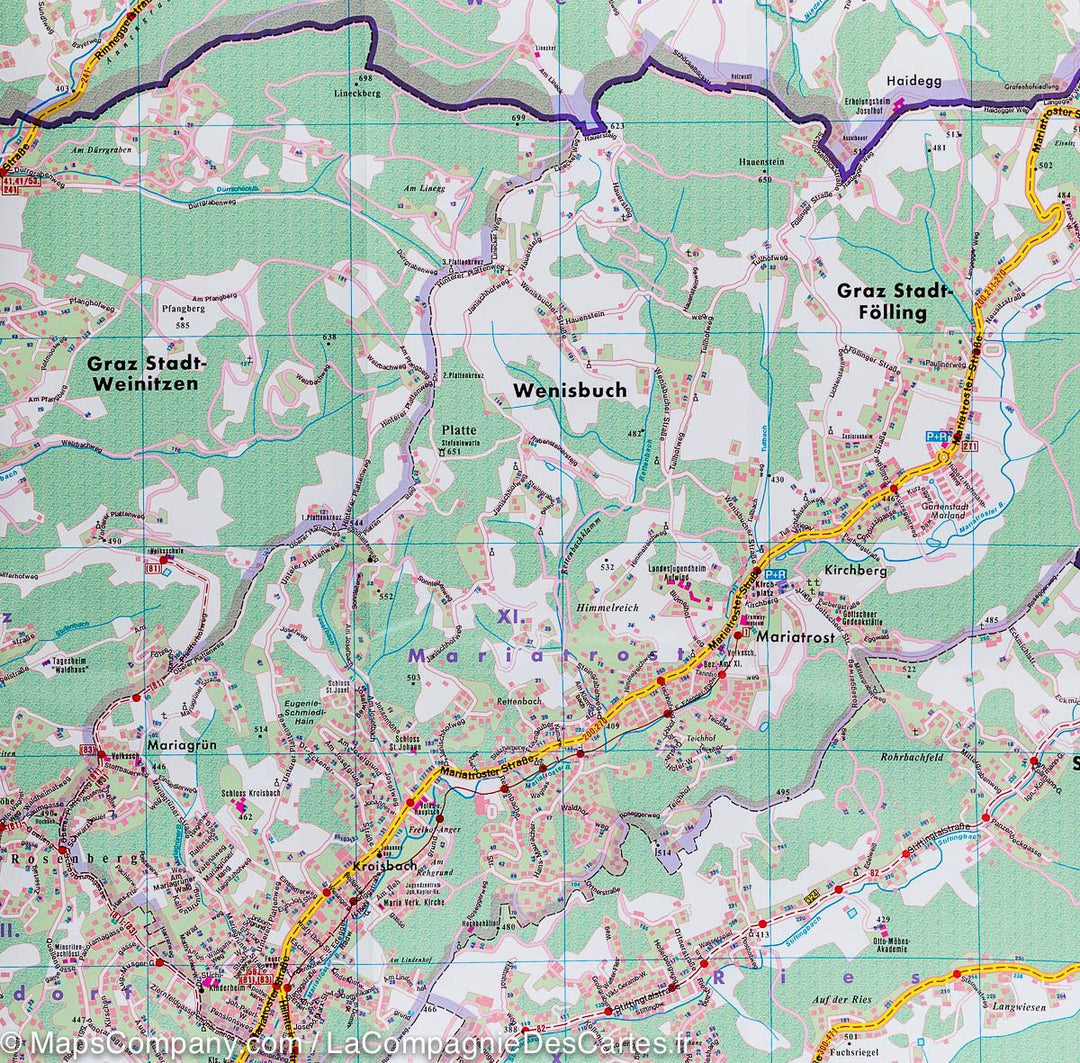 Plan détaillé - Graz (Autriche) | Freytag & Berndt carte pliée Freytag & Berndt 