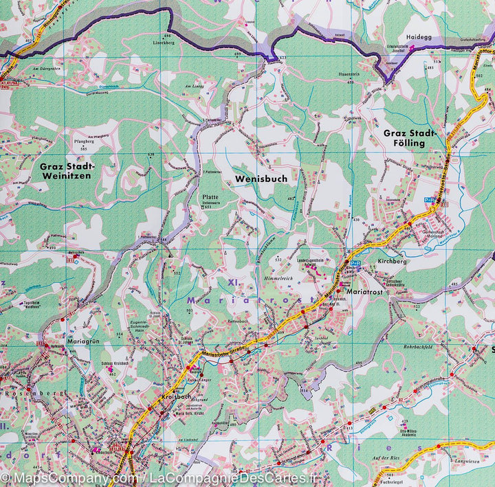 Plan détaillé - Graz (Autriche) | Freytag & Berndt carte pliée Freytag & Berndt 