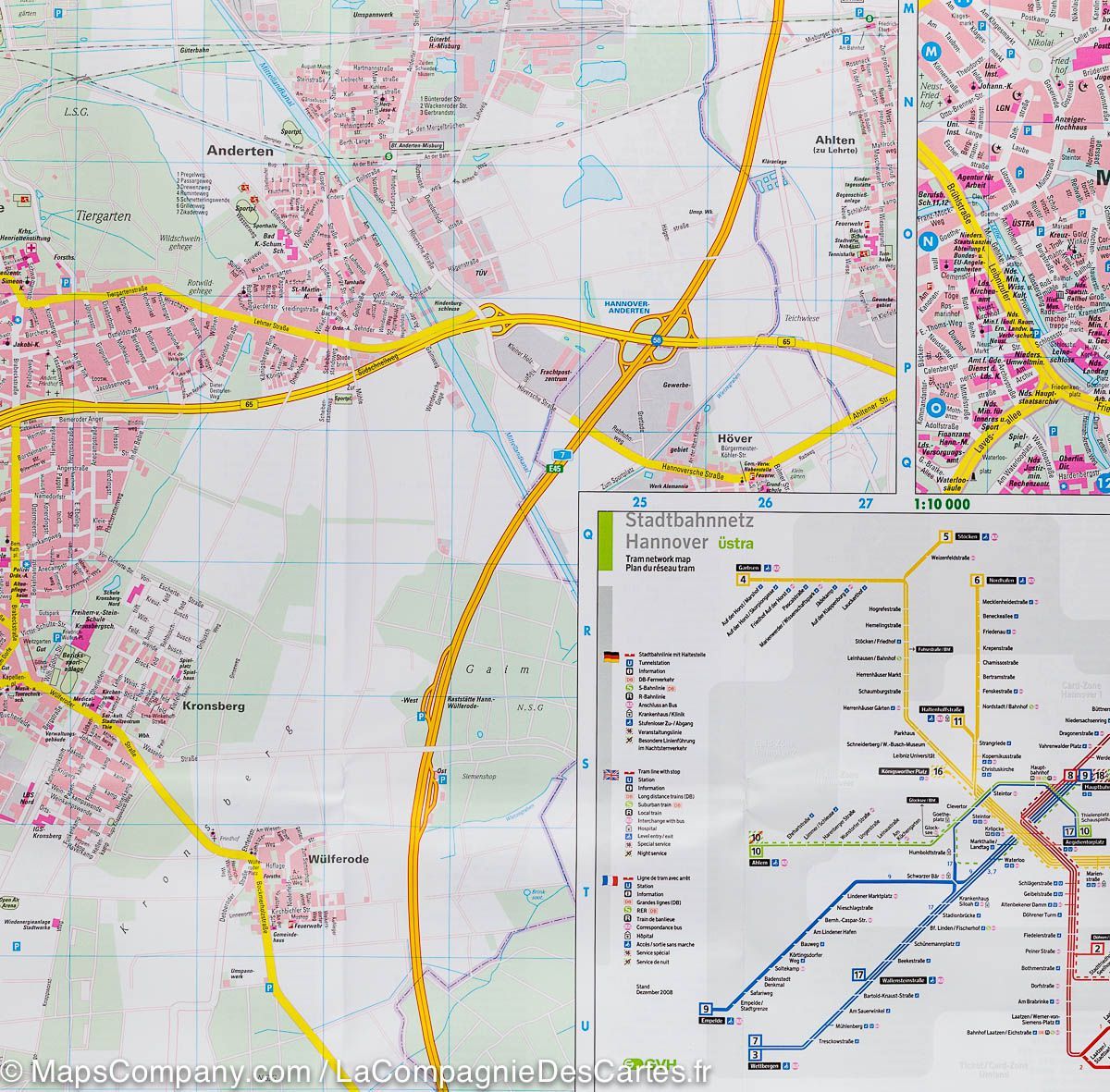 Plan détaillé - Hanovre (Allemagne) | Freytag & Berndt plan de ville Freytag & Berndt