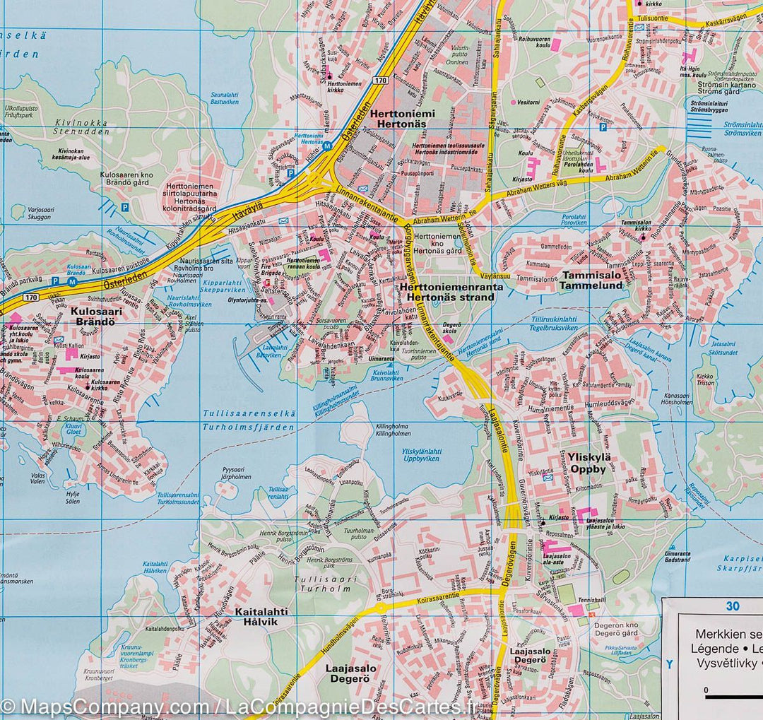 Plan détaillé - Helsinki (Finlande) | Freytag & Berndt carte pliée Freytag & Berndt 