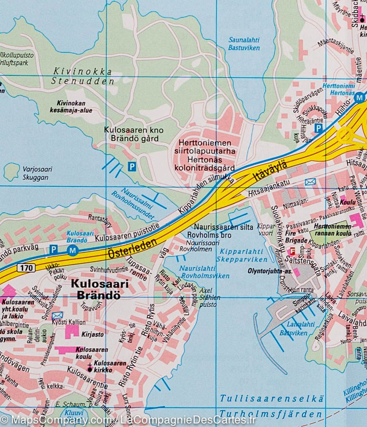 Plan détaillé - Helsinki (Finlande) | Freytag & Berndt carte pliée Freytag & Berndt 