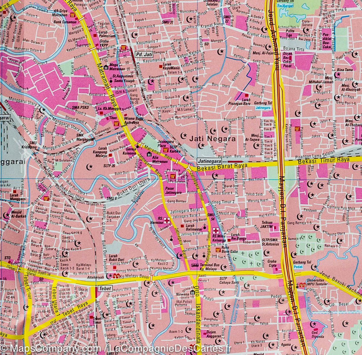 Plan détaillé - Jakarta (Indonésie) | Freytag & Berndt plan de ville Freytag & Berndt