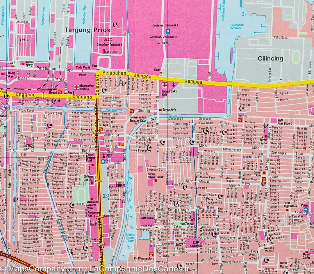 Plan détaillé - Jakarta (Indonésie) | Freytag & Berndt carte pliée Freytag & Berndt 