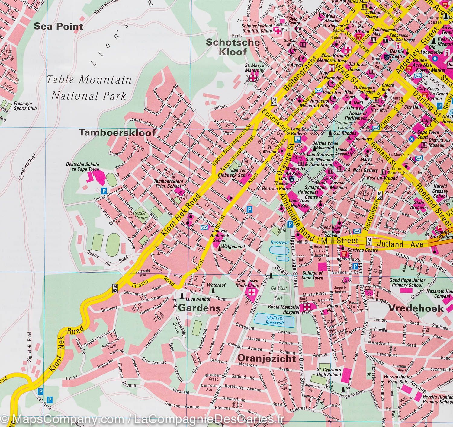 Plan détaillé - Le Cap (Afrique du Sud) | Freytag & Berndt plan de ville Freytag & Berndt