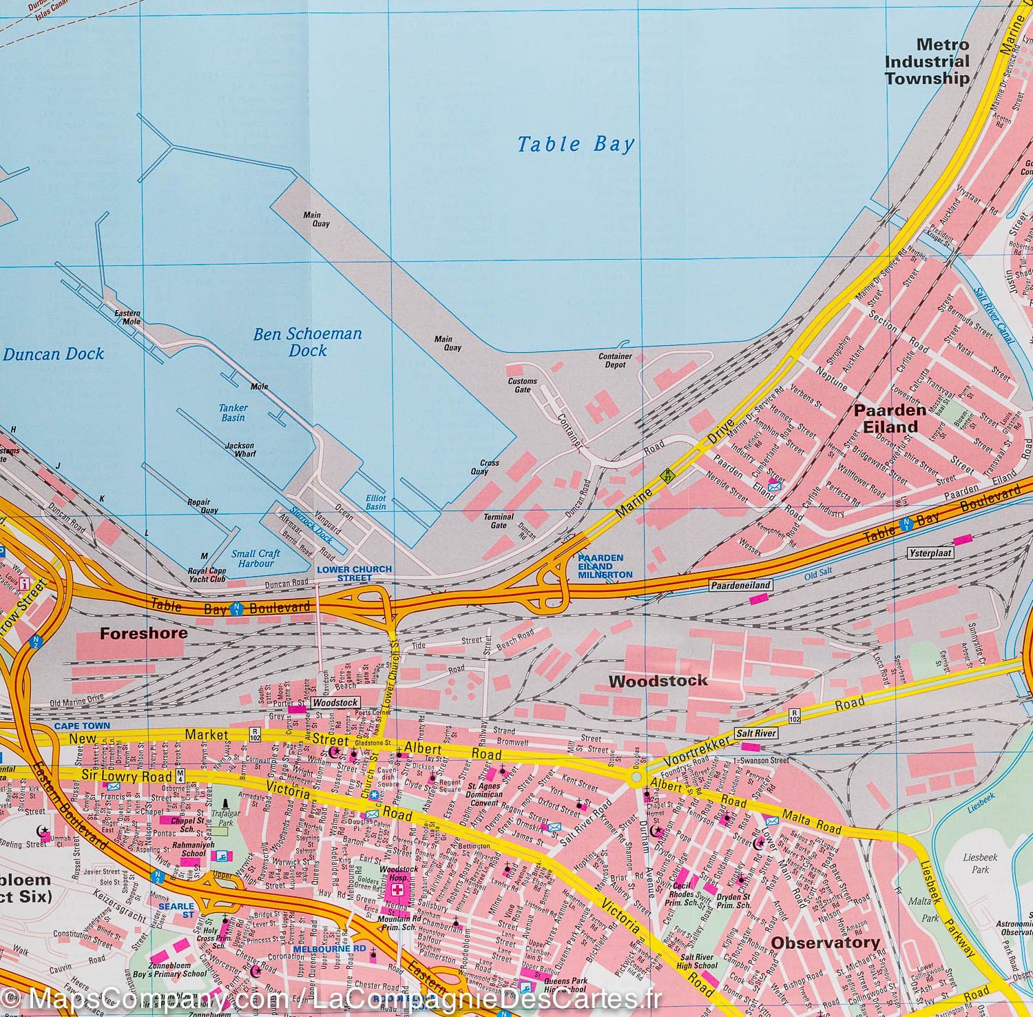 Plan détaillé - Le Cap (Afrique du Sud) | Freytag & Berndt plan de ville Freytag & Berndt