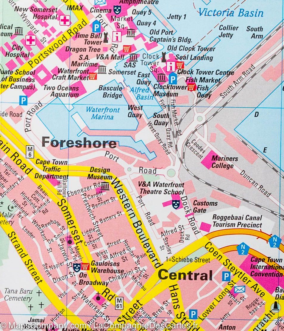 Plan détaillé - Le Cap (Afrique du Sud) | Freytag & Berndt plan de ville Freytag & Berndt