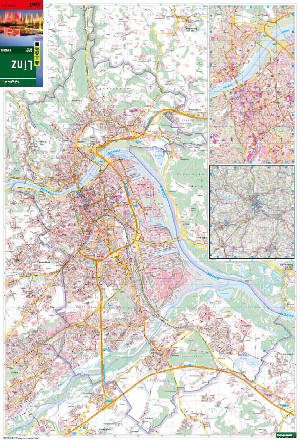 Plan détaillé - Linz | Freytag & Berndt carte pliée Freytag & Berndt 