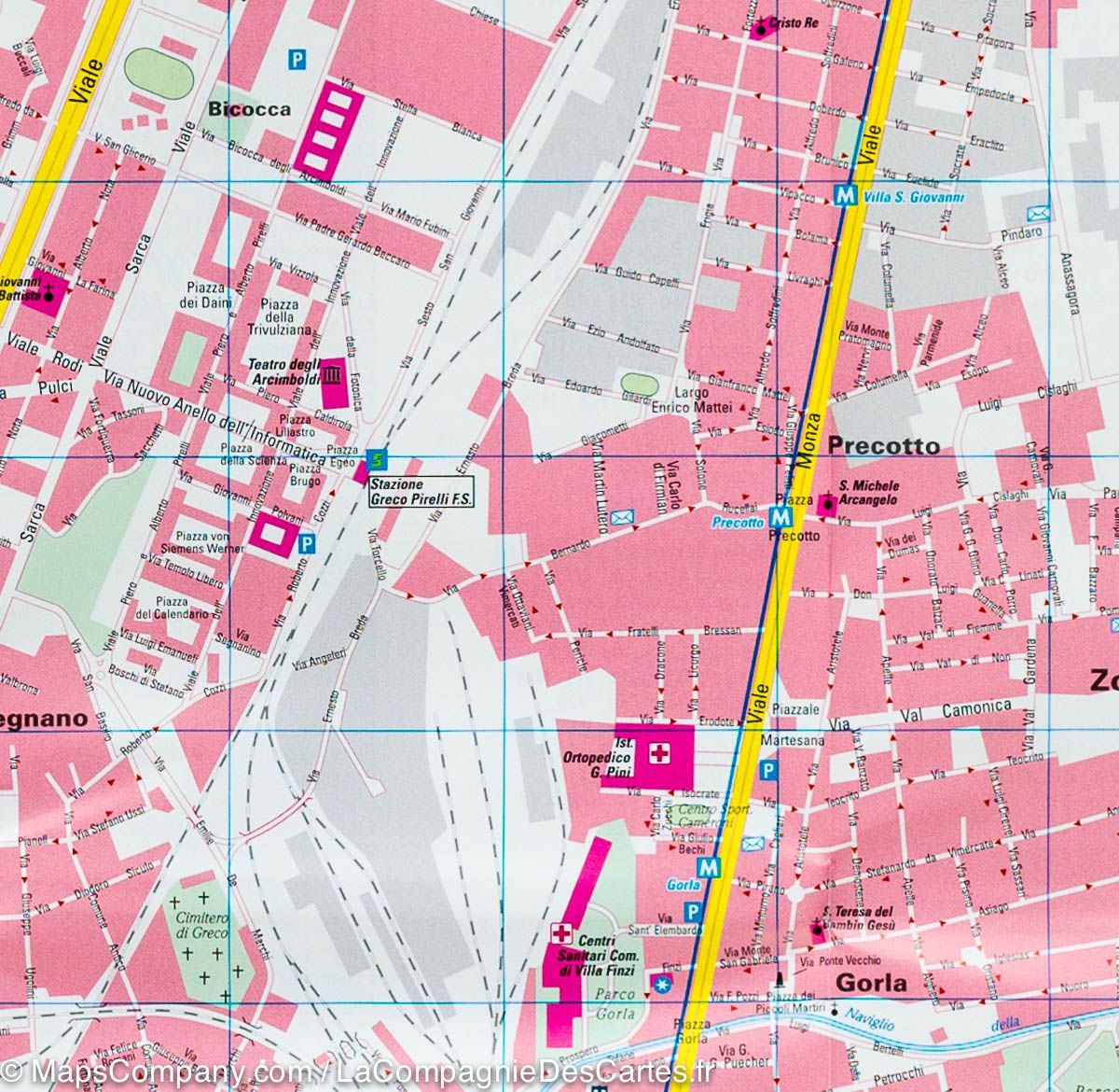 Plan détaillé - Milan (Italie) | Freytag & Berndt plan de ville Freytag & Berndt