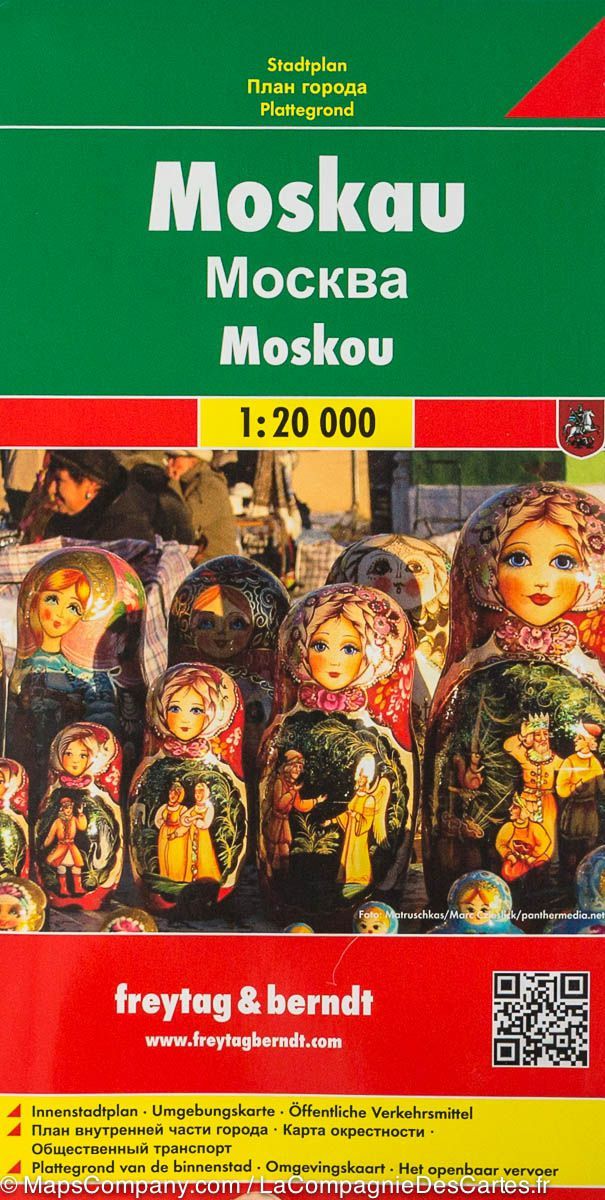 Plan détaillé - Moscou (Russie) | Freytag & Berndt carte pliée Freytag & Berndt 