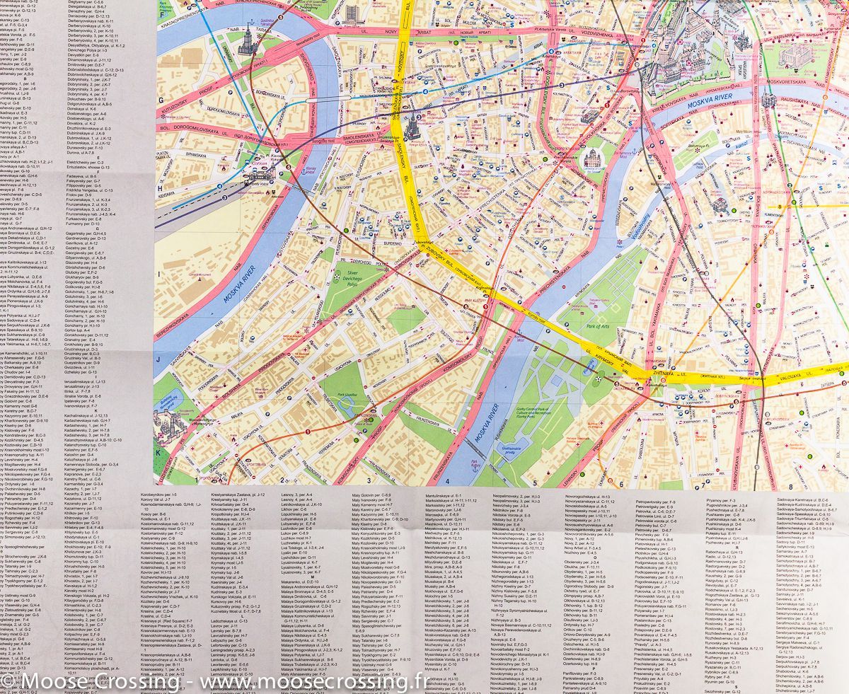 Plan détaillé - Moscou (Russie) | ITM plan de ville ITM