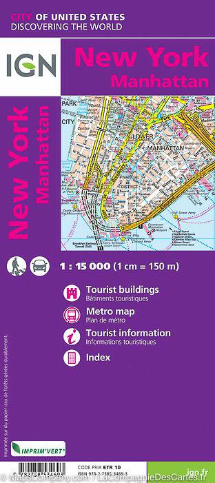 Plan détaillé - New York - Manhattan | IGN plan de ville IGN