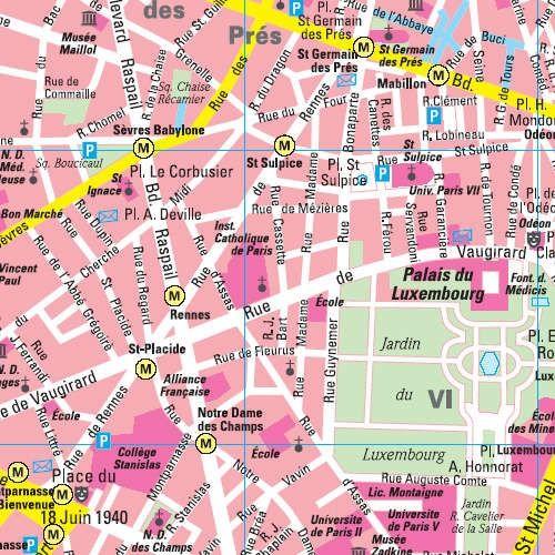 Plan détaillé - Paris | Freytag & Berndt plan de ville Freytag & Berndt