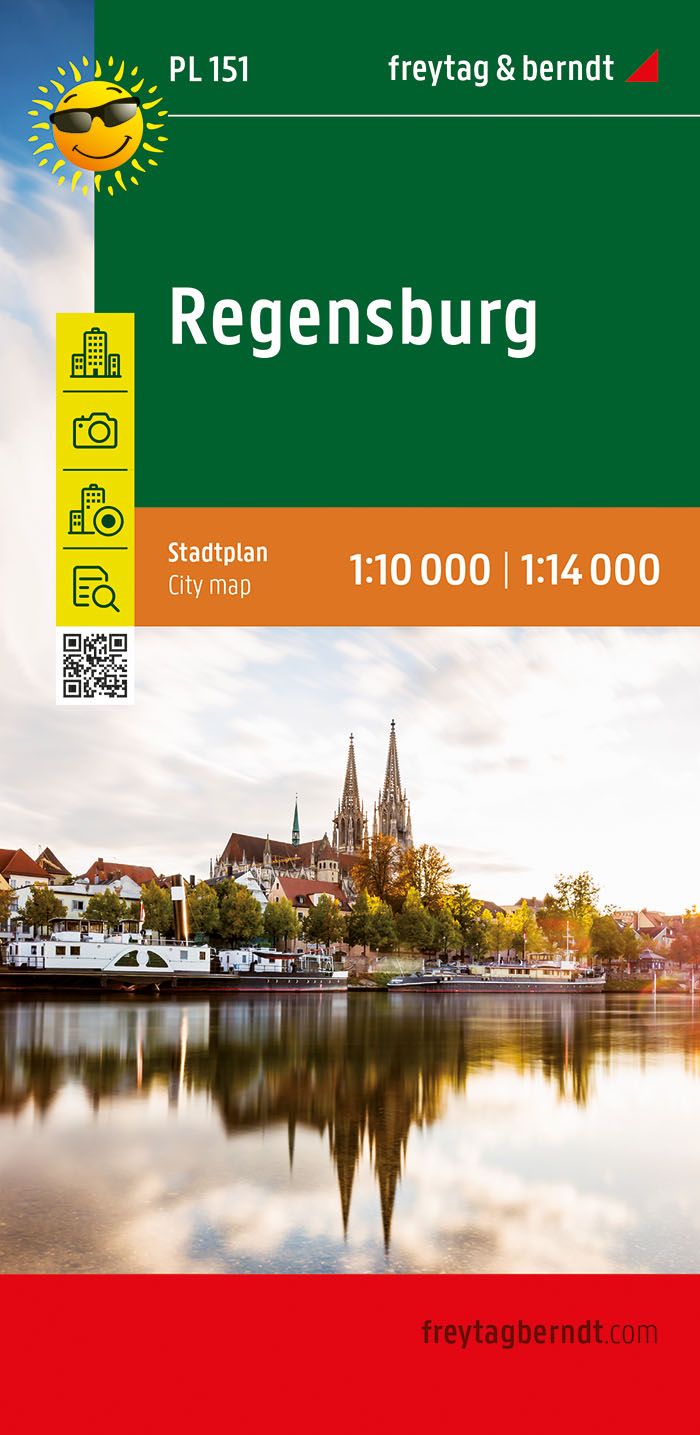 Plan détaillé - Ratisbonne / Regensburg (Bavière) | Freytag & Berndt plan de ville Freytag & Berndt