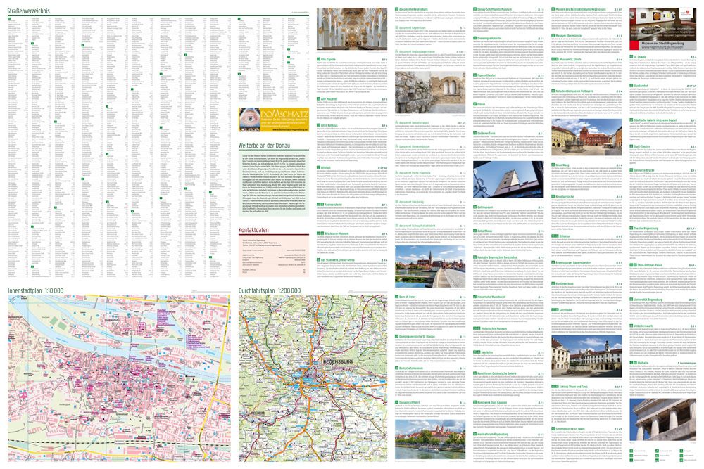 Plan détaillé - Ratisbonne / Regensburg (Bavière) | Freytag & Berndt plan de ville Freytag & Berndt