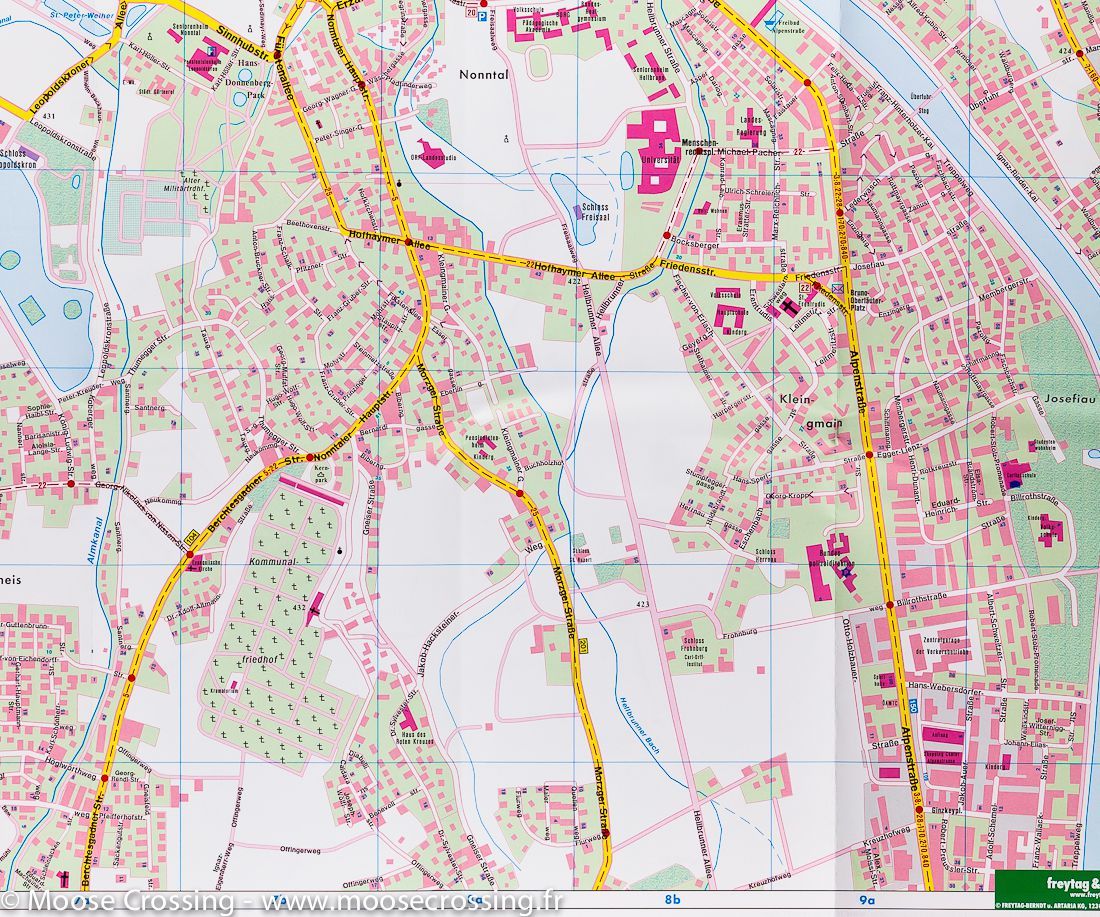 Plan détaillé - Salzbourg (Autriche) | Freytag & Berndt plan de ville Freytag & Berndt