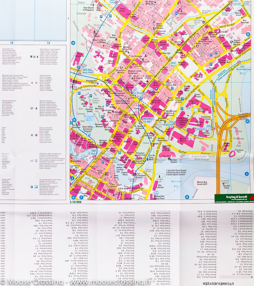 Plan détaillé - Singapour | Freytag & Berndt carte pliée Freytag & Berndt 