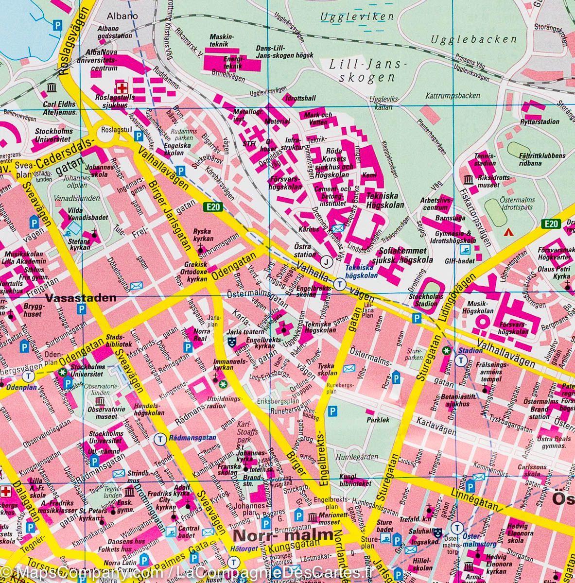 Plan détaillé - Stockholm (Suède) | Freytag & Berndt plan de ville Freytag & Berndt