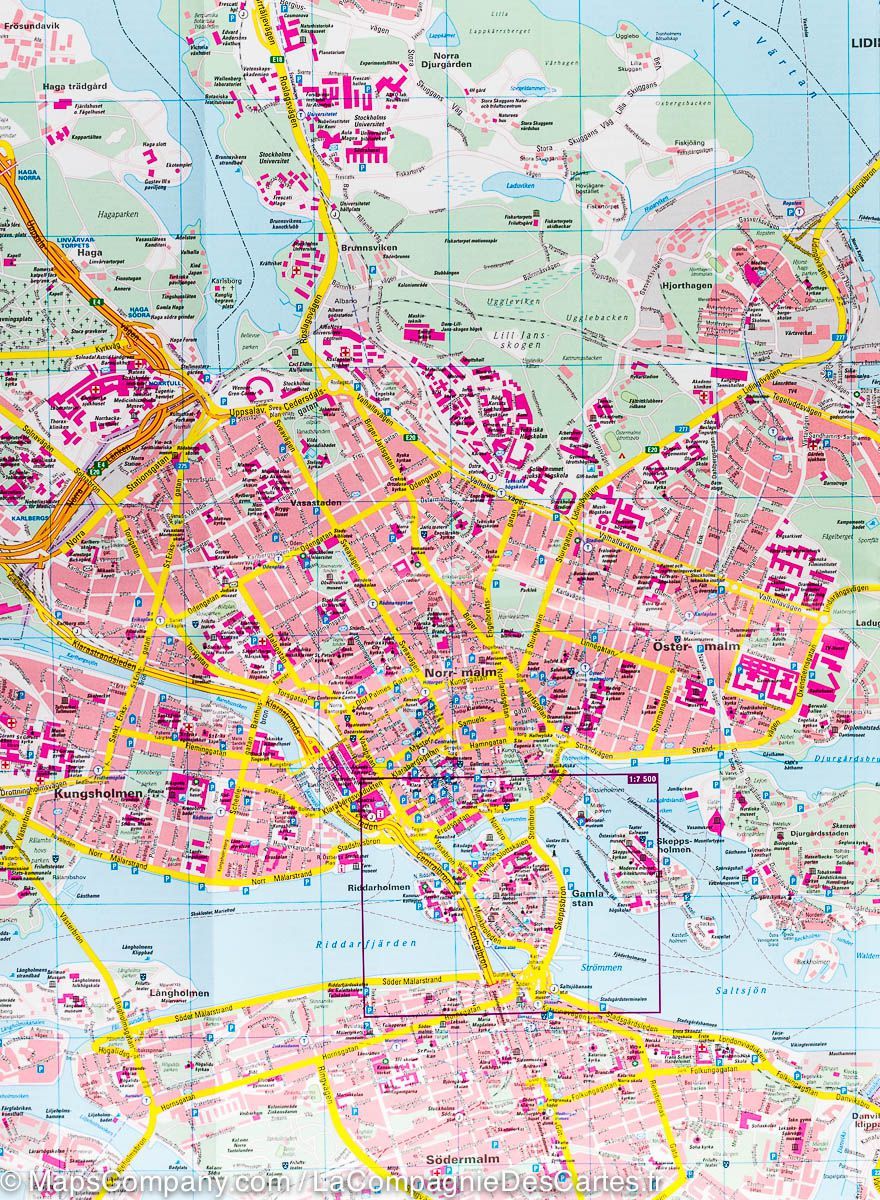 Plan détaillé - Stockholm (Suède) | Freytag & Berndt plan de ville Freytag & Berndt