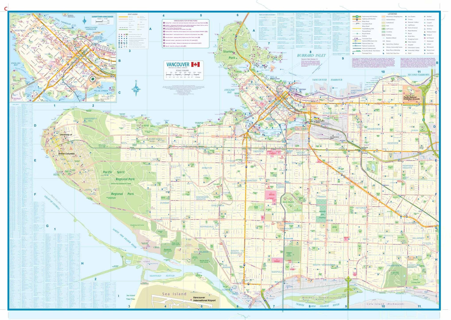 Plan détaillé - Vancouver et région (Canada) | ITM plan de ville ITM