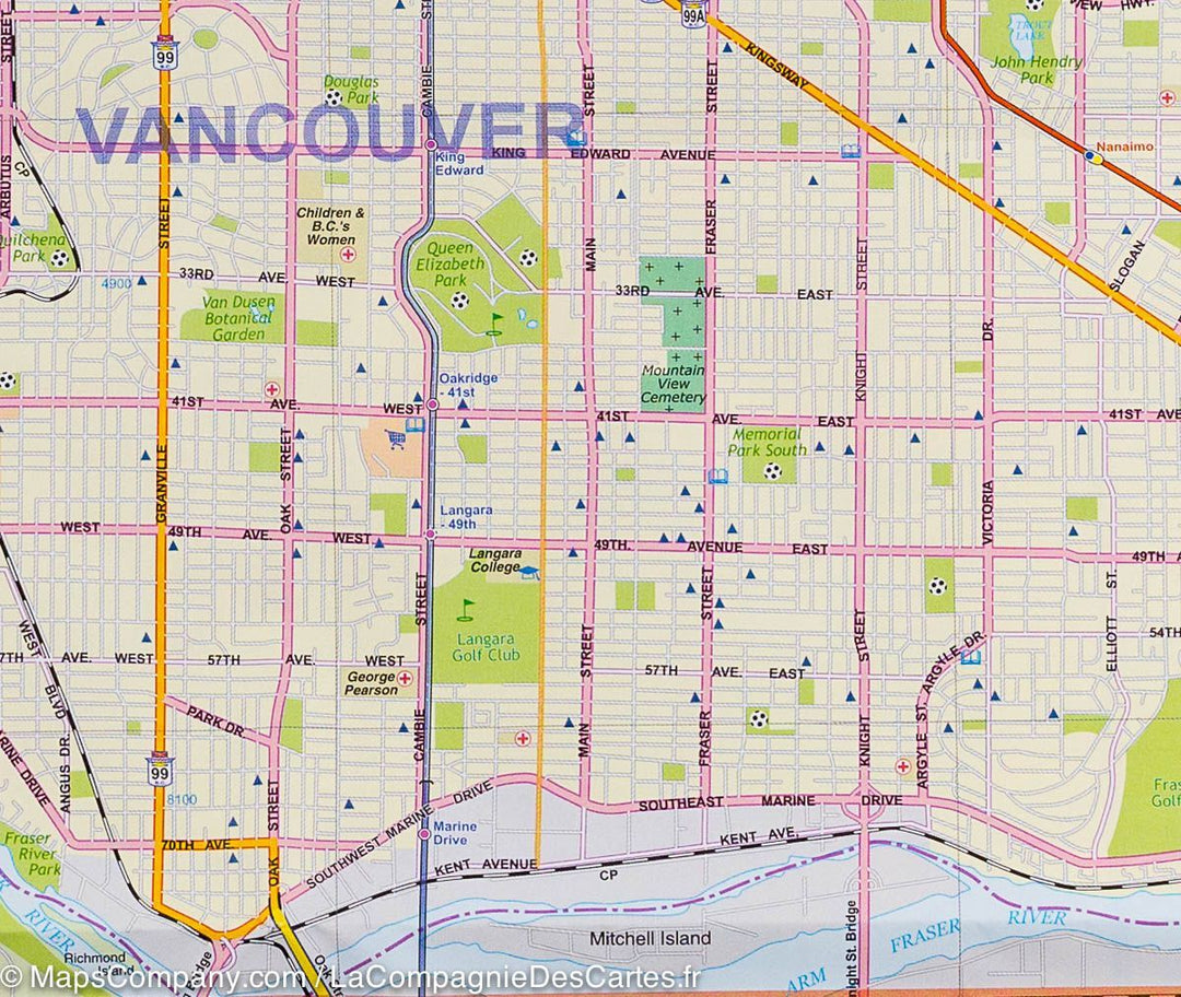 Plan détaillé - Vancouver et région (Canada) | ITM carte pliée ITM 