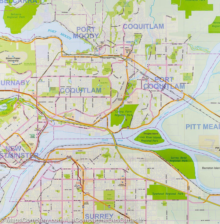Plan détaillé - Vancouver et région (Canada) | ITM carte pliée ITM 