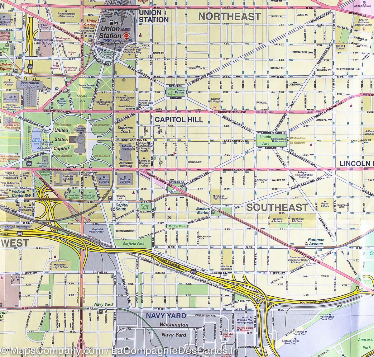 Plan détaillé - Washington D.C. et sa région | ITM plan de ville ITM