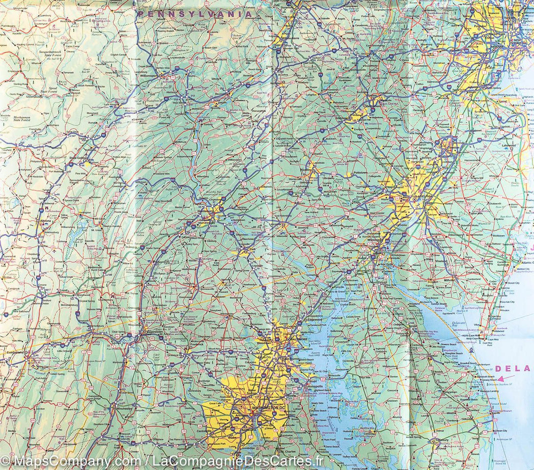 Plan détaillé - Washington D.C. et sa région | ITM carte pliée ITM 