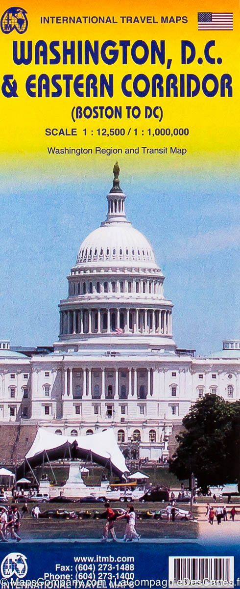 Plan détaillé - Washington D.C. et sa région | ITM carte pliée ITM 