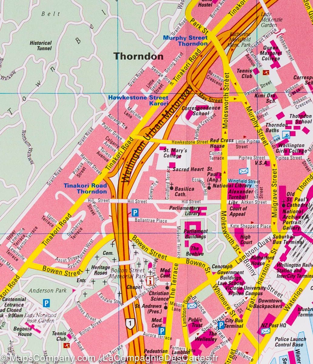 Plan détaillé - Wellington (Nouvelle Zélande) | Freytag & Berndt plan de ville Freytag & Berndt