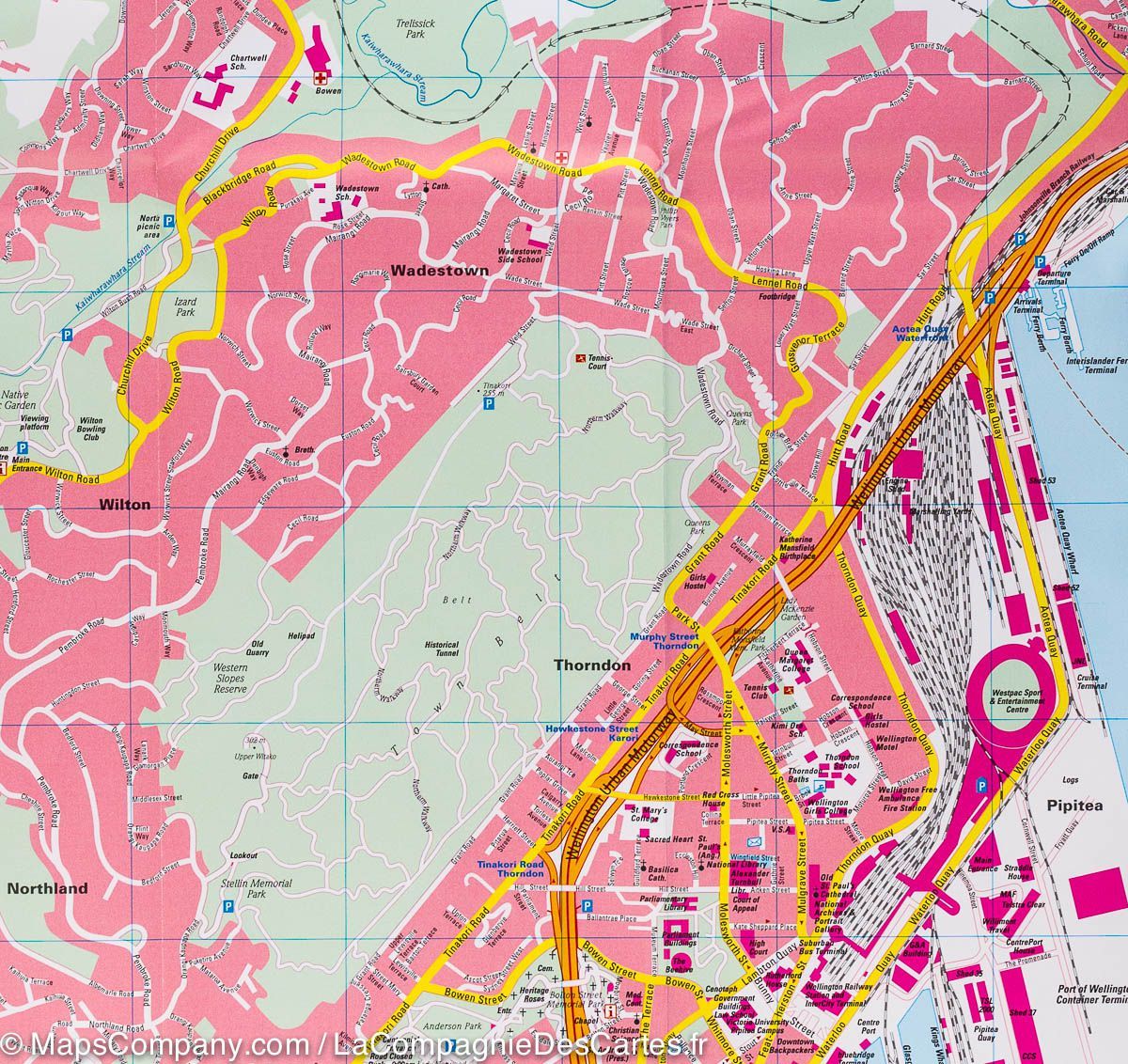 Plan détaillé - Wellington (Nouvelle Zélande) | Freytag & Berndt plan de ville Freytag & Berndt