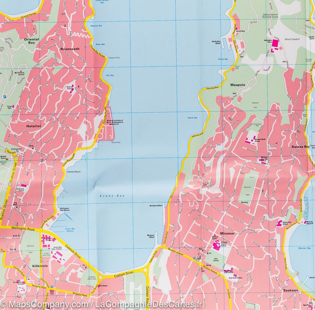 Plan détaillé - Wellington (Nouvelle Zélande) | Freytag & Berndt plan de ville Freytag & Berndt