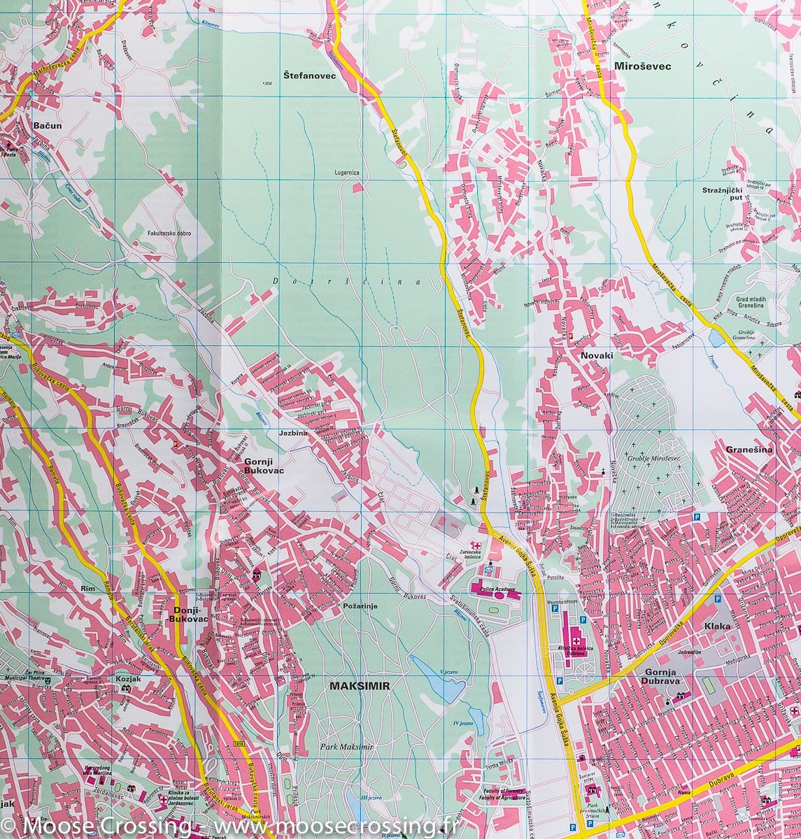 Plan détaillé - Zagreb (Croatie) | Freytag & Berndt plan de ville Freytag & Berndt