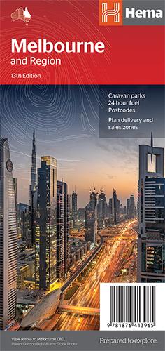 Plan - Melbourne et sa région (Australie) | Hema Maps carte pliée Hema Maps 