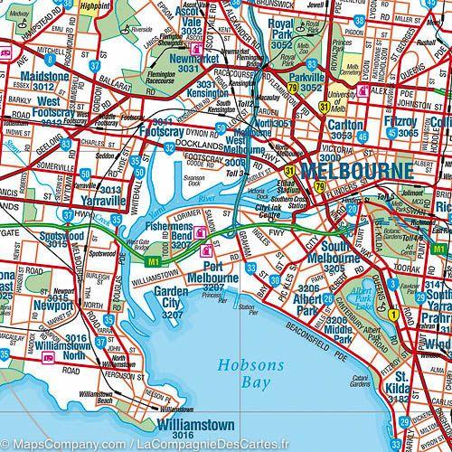 Plan - Melbourne et sa région (Australie) | Hema Maps plan de ville Hema Maps