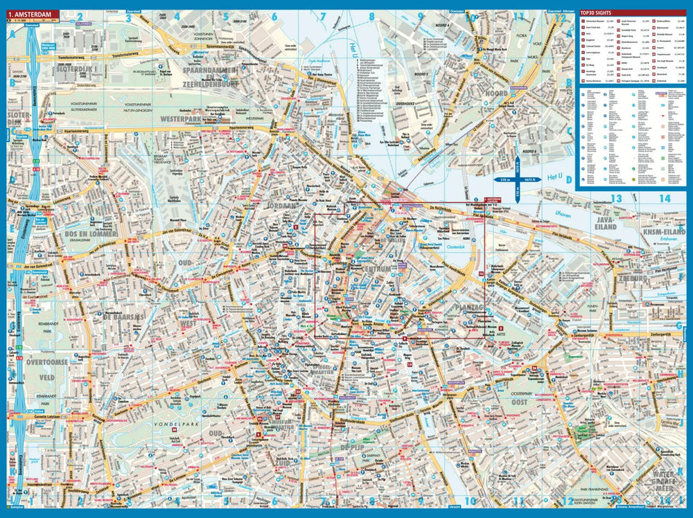 Plan plastifié - Amsterdam | Borch Map carte pliée Borch Map 