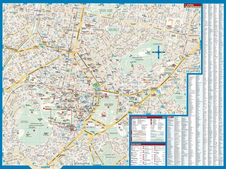 Plan plastifié - Athènes | Borch Map carte pliée Borch Map 