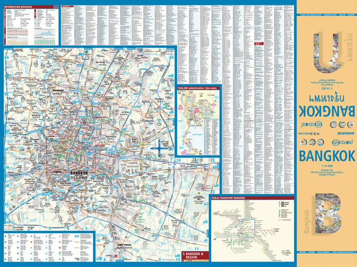 Plan plastifié - Bangkok | Borch Map carte pliée Borch Map 