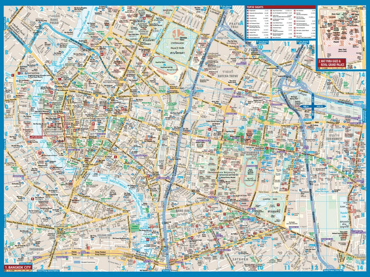 Plan plastifié - Bangkok | Borch Map carte pliée Borch Map 