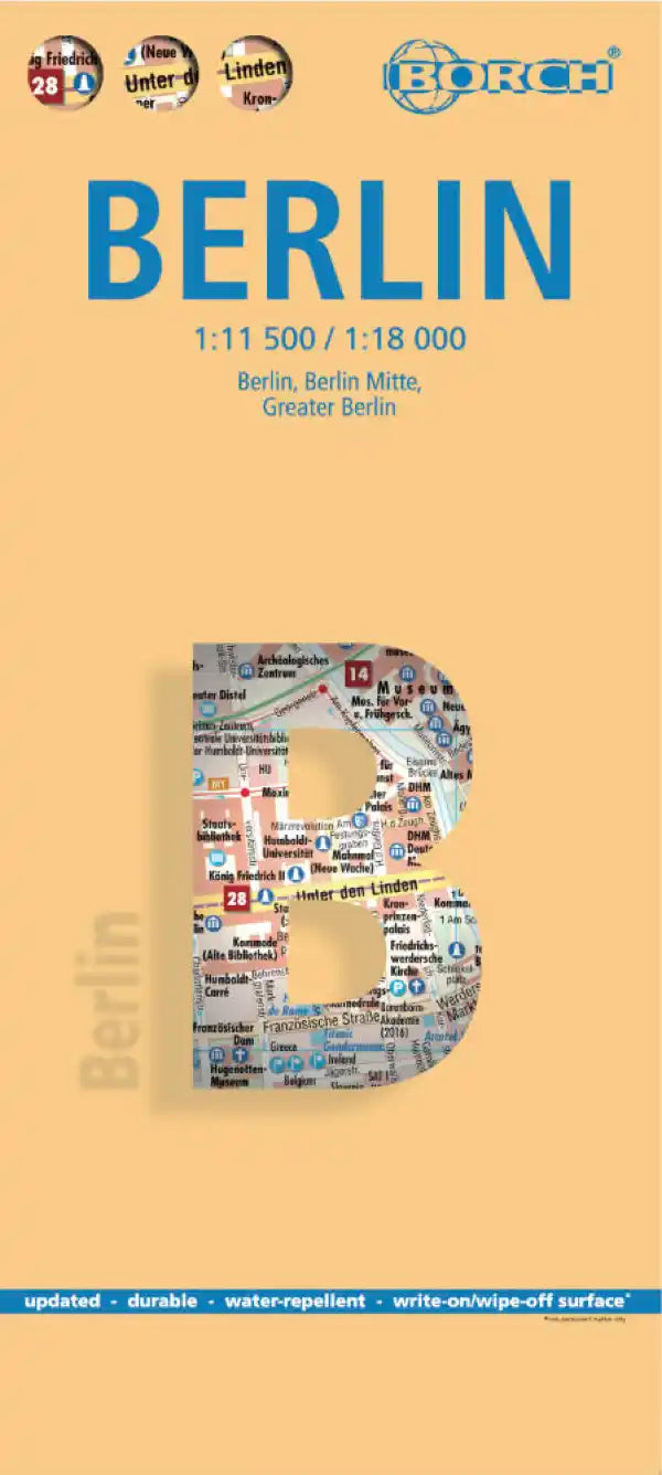 Plan plastifié - Berlin | Borch Maps plan de ville Borch Maps