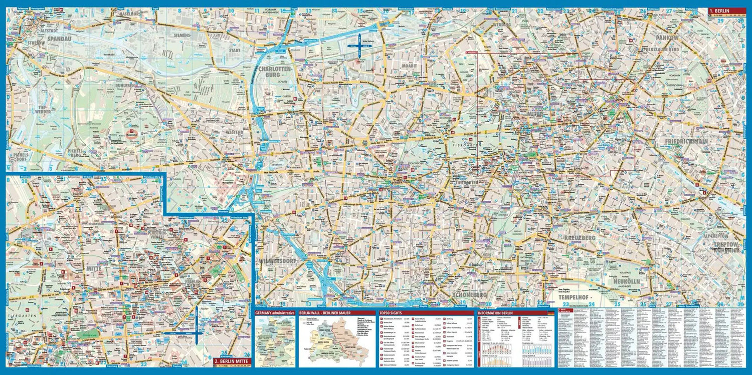 Plan plastifié - Berlin | Borch Maps plan de ville Borch Maps