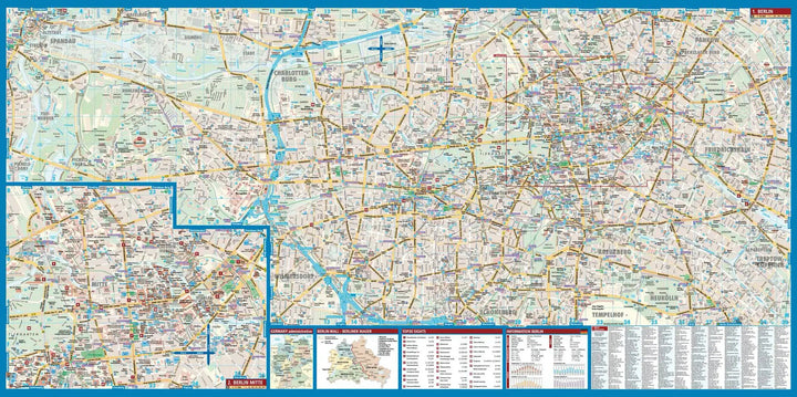 Plan plastifié - Berlin | Borch Map carte pliée Borch Map 