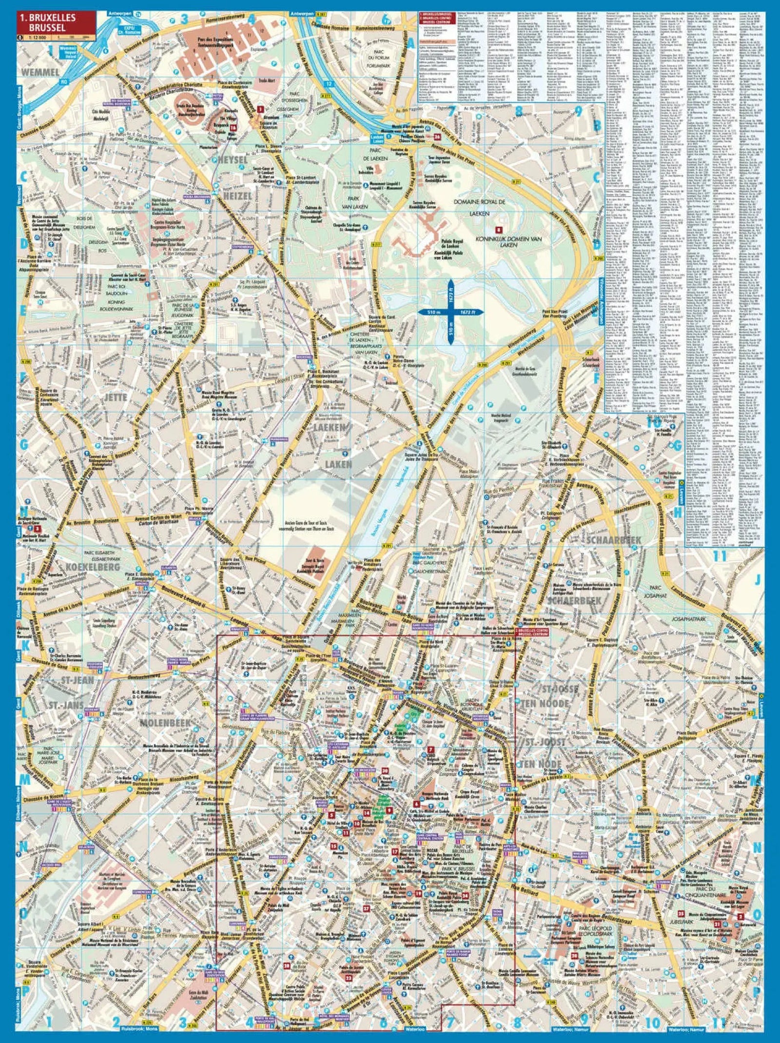 Plan plastifié - Bruxelles | Borch Maps plan de ville Borch Maps