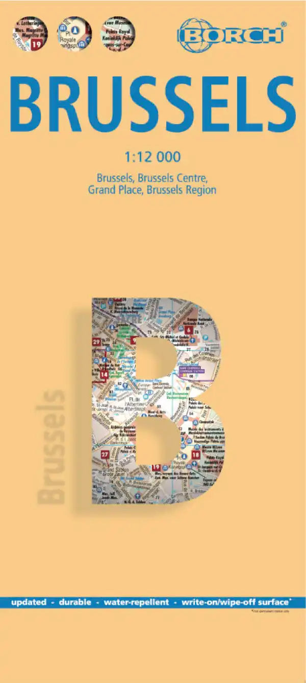 Plan plastifié - Bruxelles | Borch Map carte pliée Borch Map 