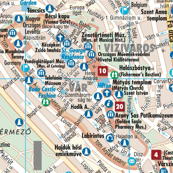 Plan plastifié - Budapest | Borch Map carte pliée Borch Map 
