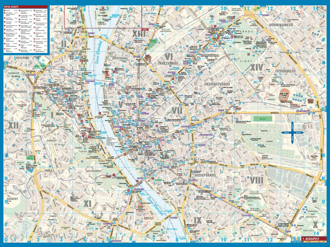 Plan plastifié - Budapest | Borch Map carte pliée Borch Map 