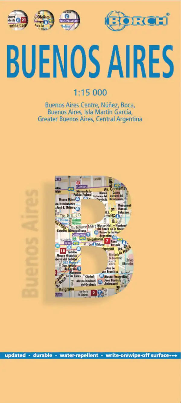 Plan plastifié - Buenos Aires | Borch Maps plan de ville Borch Maps